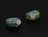Plum Blossom Aventurine Earring - Lotus Fun
