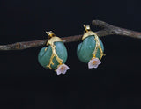Plum Blossom Aventurine Earring - Lotus Fun
