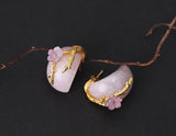 Plum Blossom Aventurine Earring - Lotus Fun