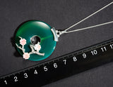 Plum Blossoms Chalcedony Pendant