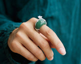 Plum Blossom Aventurine Ring - Lotus Fun