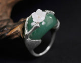 Plum Blossom Aventurine Ring - Lotus Fun