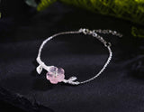 Pink Flower in the Rain Bracelet - Lotus Fun