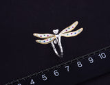 Rainbow Dragonfly Ring - Lotus Fun