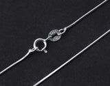handcrafted 43cm 8 sided sterling silver chain necklace