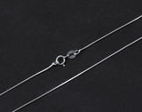 handcrafted 43cm 8 sided sterling silver chain necklace
