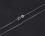 handcrafted 43cm 8 sided sterling silver chain necklace
