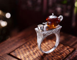 Teapot Ring - Lotus Fun