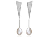 Triangle Pearl Earring - Lotus Fun