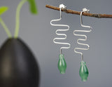 Aventurine Vase Earring