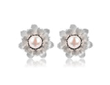 Pearl Lotus Stud Earring