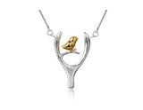 Bird on Wish Bone Necklace