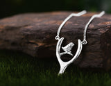 Bird on Wish Bone Necklace
