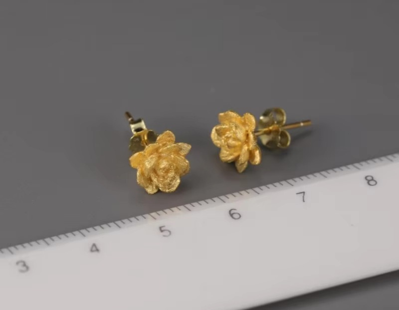 succulent stud earrings Succulent Plant Stud Earrings Silver / CHINA