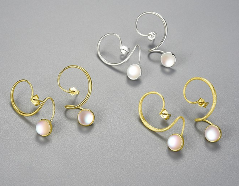 Moonstone Dangle Earrings