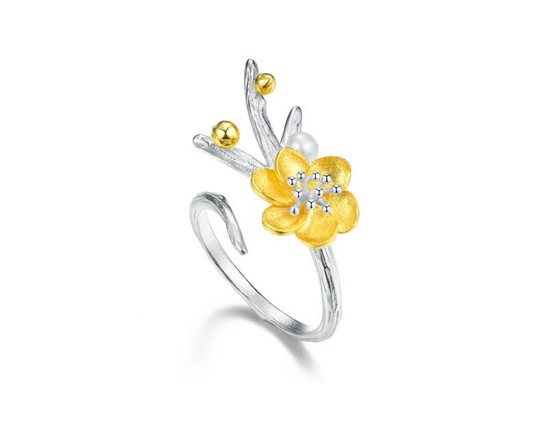 Winter Blossom and Snow Flower Ring