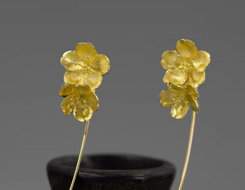 Cherry Blossoms Flower Dangle Earrings