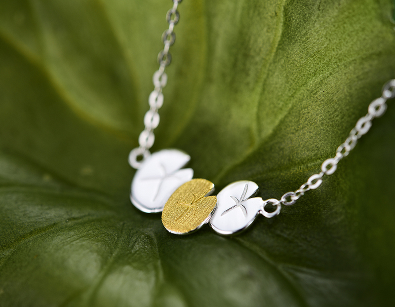 Water Lily Flower Necklace