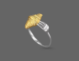 Croissant and Fork Ring