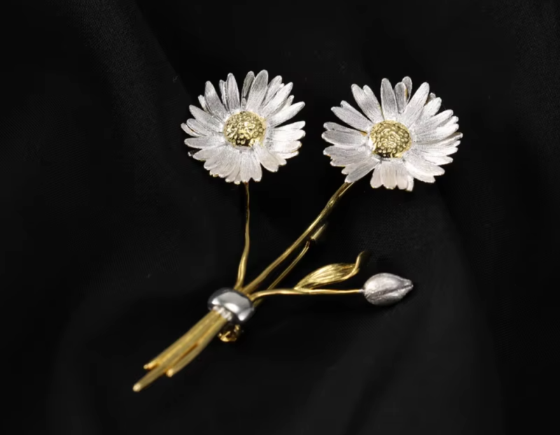 Chamomile in the Sun Brooch