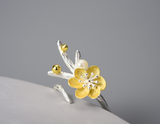 Winter Blossom and Snow Flower Ring
