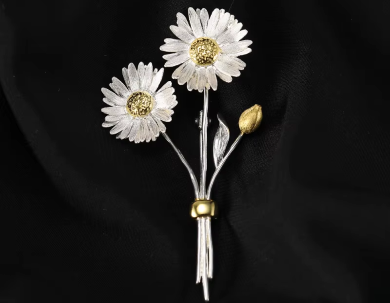 Chamomile in the Sun Brooch