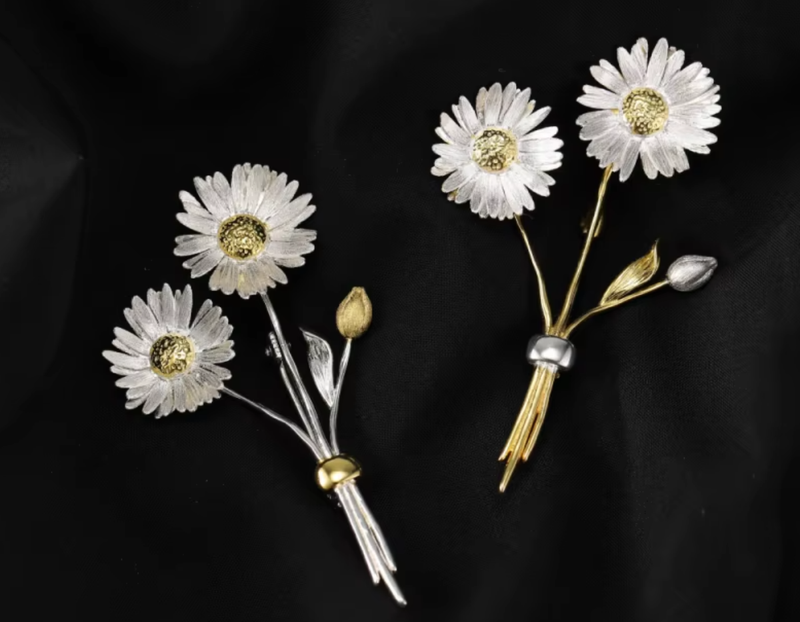 Chamomile in the Sun Brooch