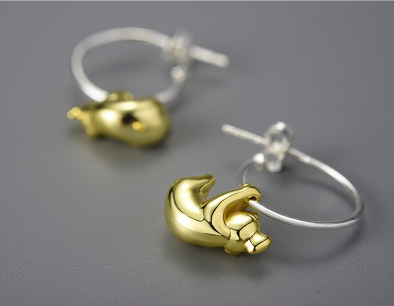 Koala Hoop Earrings