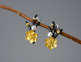 Winter Blossom and Snow Flower Stud Earrings