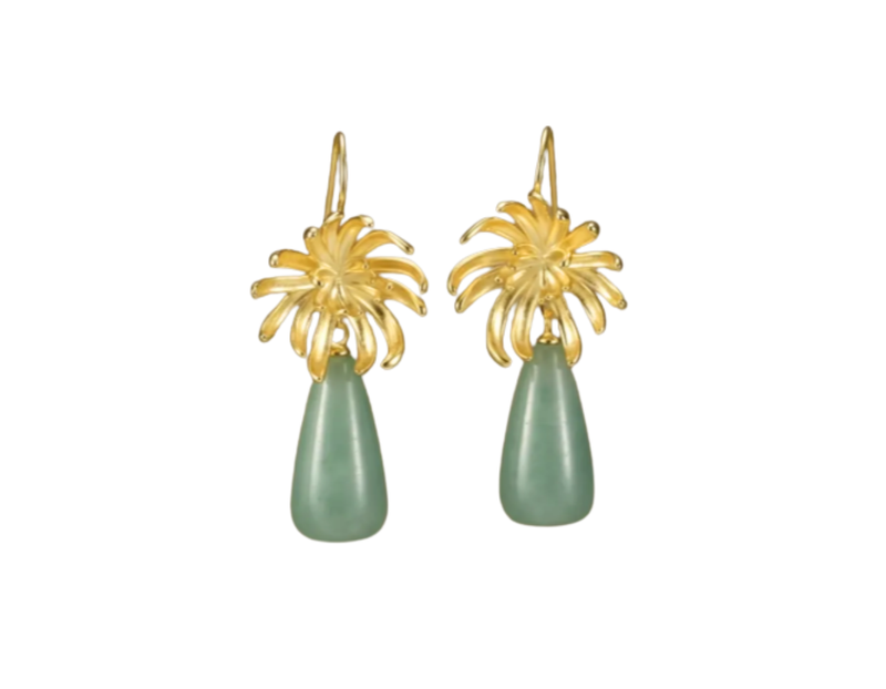 Chrysanthemum Drop Earrings