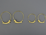 Flying Dachshund Hoop Earrings