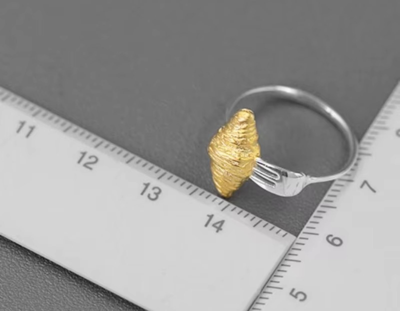 Croissant and Fork Ring