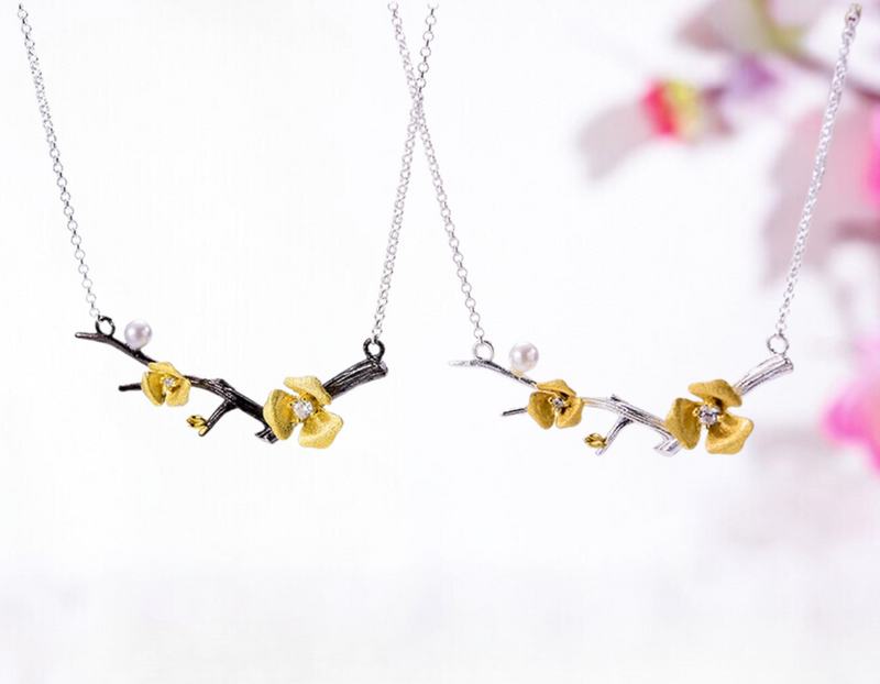 Plum Blossom Flower Necklace