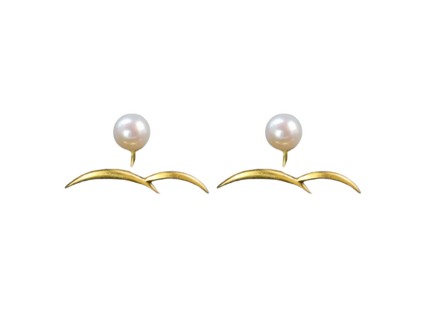 Moon in the Water Stud Earrings