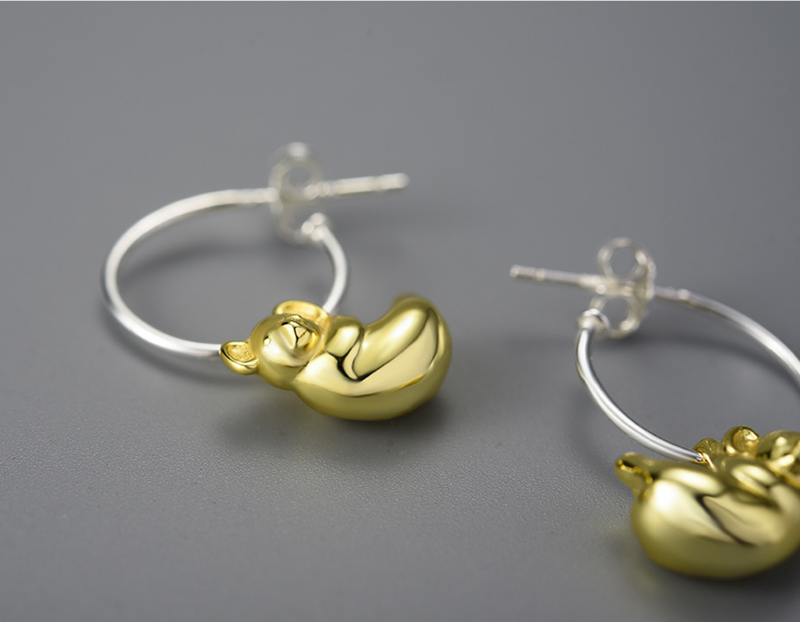 Koala Hoop Earrings
