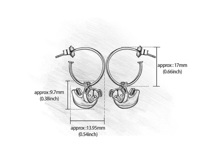 Koala Hoop Earrings