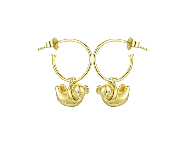 Koala Hoop Earrings