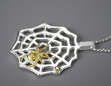 Spider and Web Pendant