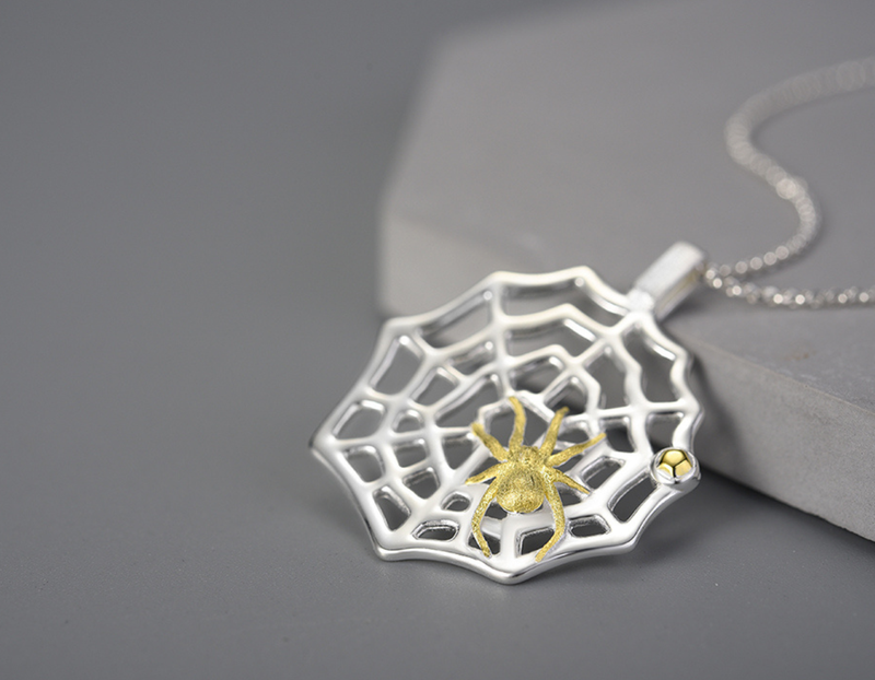 Spider and Web Pendant