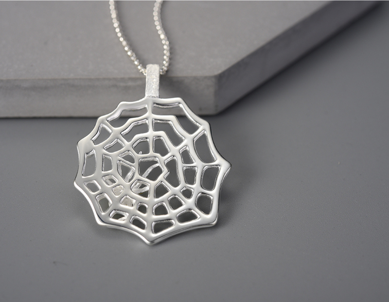 Spider and Web Pendant