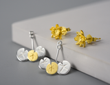 Water Lily Flower Stud Earrings