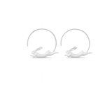 Running Bunny Hoop Earrings