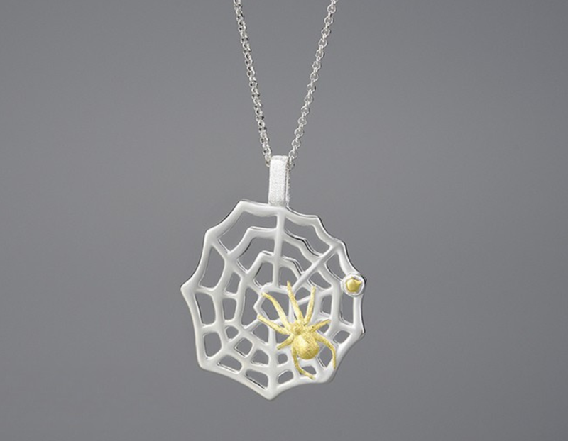 Spider and Web Pendant