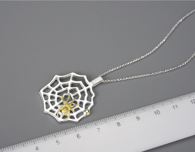 Spider and Web Pendant