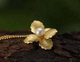 Delicate Begonia Flower Pendant