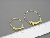 Flying Dachshund Hoop Earrings