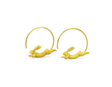 Running Bunny Hoop Earrings