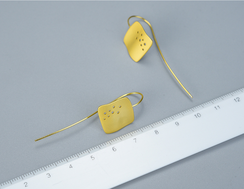 Hollow Square Dangle Earrings