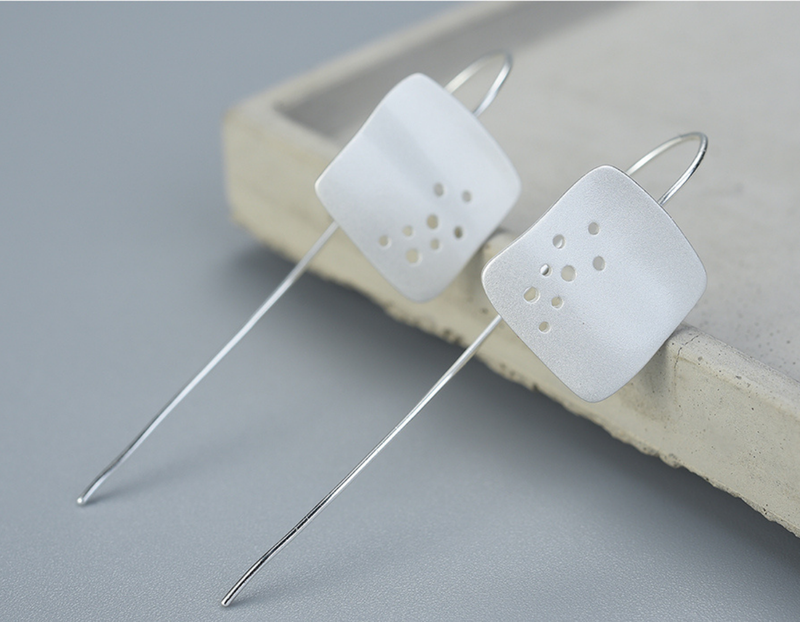 Hollow Square Dangle Earrings