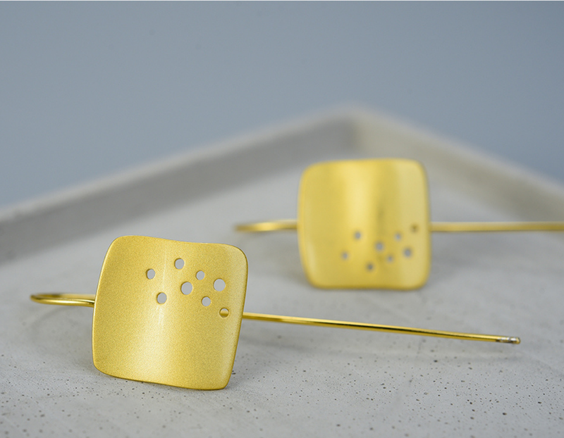 Hollow Square Dangle Earrings